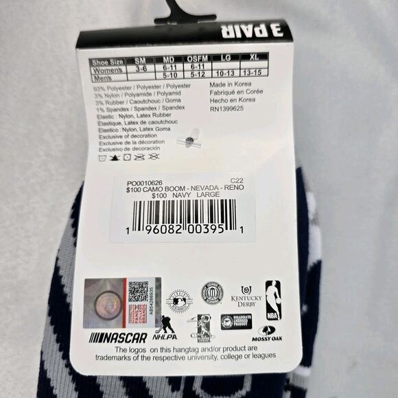 Men’s For Bare Feet Brand Nevada Ankle Socks Size Large 3 Pairs - Picture 4 of 4